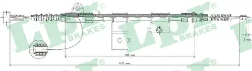 жило за ръчна спирачка LPR C0513B