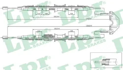 жило за ръчна спирачка LPR C0536B