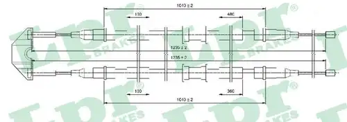 жило за ръчна спирачка LPR C0550B