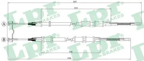 жило за ръчна спирачка LPR C0559B