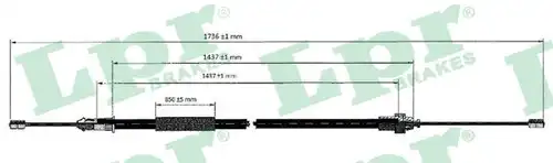 жило за ръчна спирачка LPR C0612B