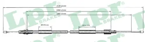 жило за ръчна спирачка LPR C0621B