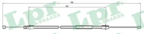 жило за ръчна спирачка LPR C0649B