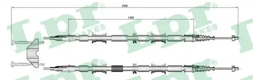 жило за ръчна спирачка LPR C0654B