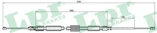 жило за ръчна спирачка LPR C0714B