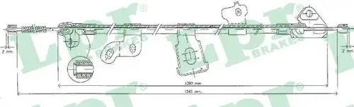 жило за ръчна спирачка LPR C0892B