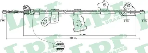 жило за ръчна спирачка LPR C0893B