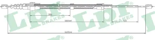 жило за ръчна спирачка LPR C0952B