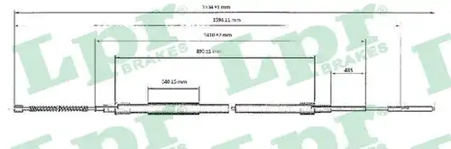 жило за ръчна спирачка LPR C0955B