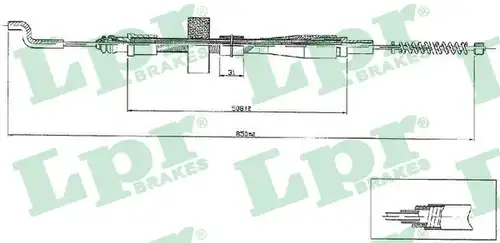 жило за ръчна спирачка LPR C0971B