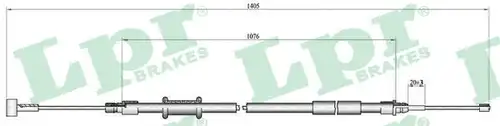 жило за ръчна спирачка LPR C1008B