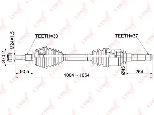 полуоска LYNXauto CD-1081