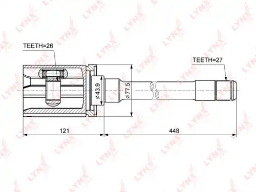 каре комплект, полуоска LYNXauto CI-1410