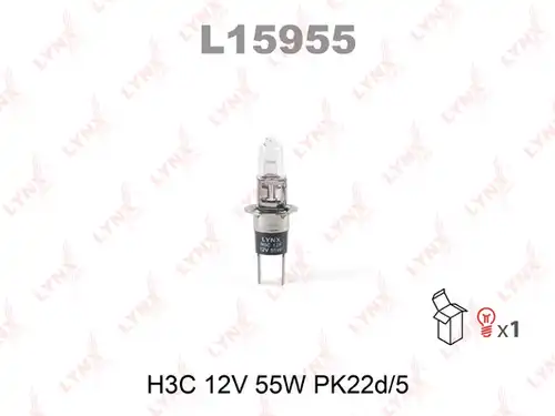 крушка с нагреваема жичка, фар за мъгла LYNXauto L15955