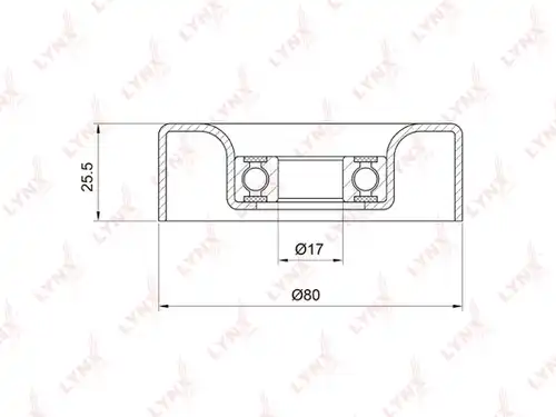 обтящна ролка, пистов ремък LYNXauto PB-5002