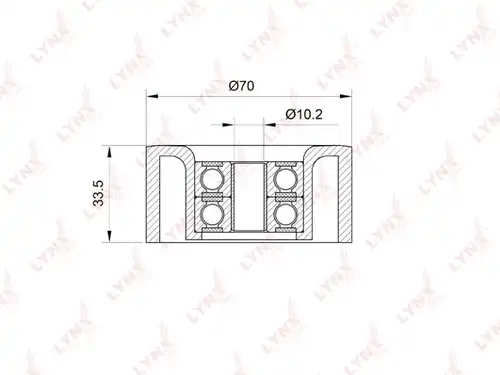 обтящна ролка, пистов ремък LYNXauto PB-5013