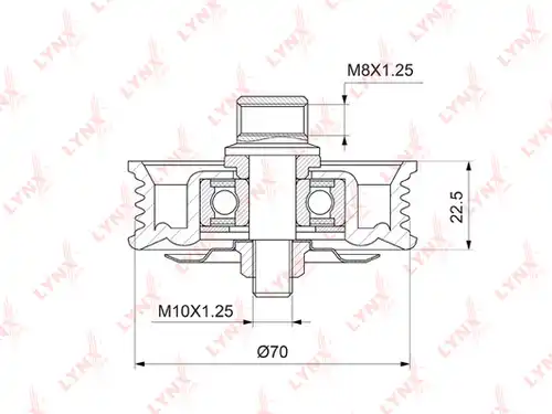 обтящна ролка, пистов ремък LYNXauto PB-5045