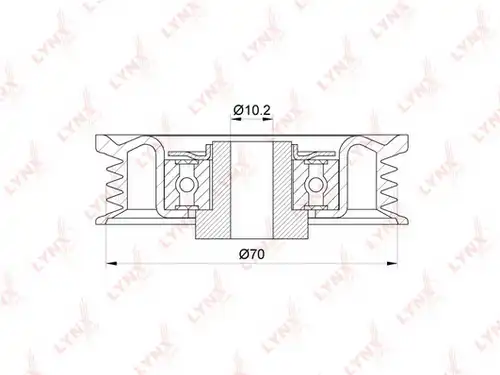 обтящна ролка, пистов ремък LYNXauto PB-5054