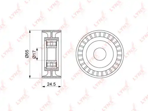 обтящна ролка, пистов ремък LYNXauto PB-5139