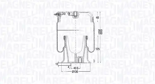 маншон, въздушно окачване MAGNETI MARELLI 030607020185