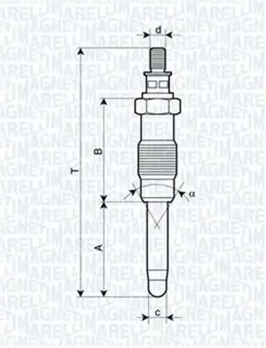 подгревна свещ MAGNETI MARELLI 061830166304