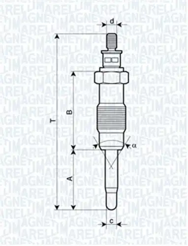 подгревна свещ MAGNETI MARELLI 062500300304