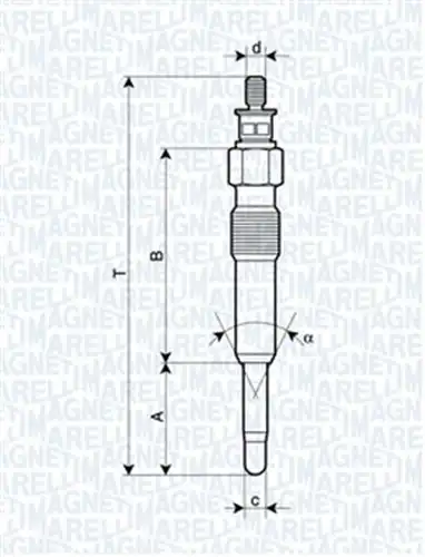 подгревна свещ MAGNETI MARELLI 062503901304