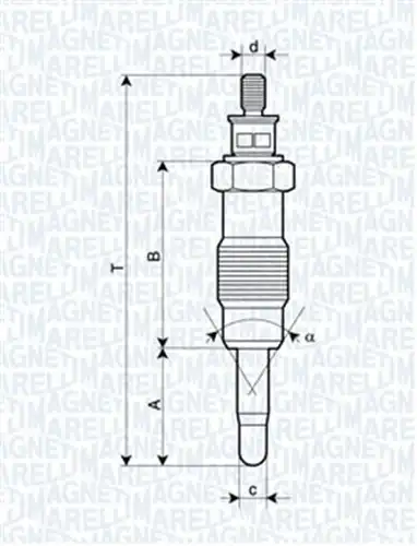 подгревна свещ MAGNETI MARELLI 062580704304