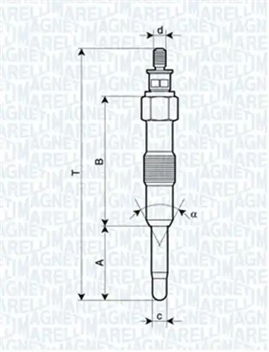 подгревна свещ MAGNETI MARELLI 062581201304