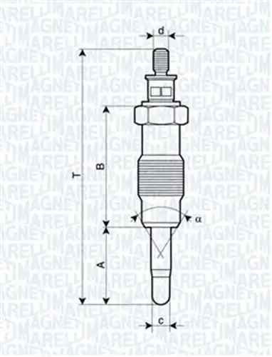 подгревна свещ MAGNETI MARELLI 062582804304