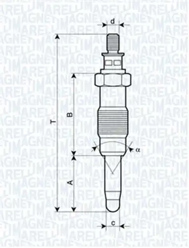 подгревна свещ MAGNETI MARELLI 062583003304