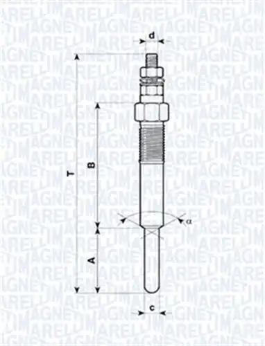 подгревна свещ MAGNETI MARELLI 062583101304