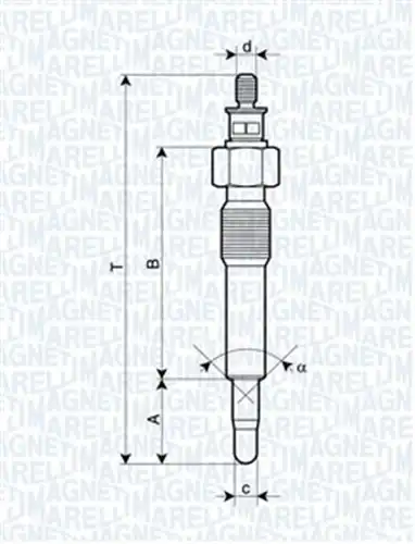 подгревна свещ MAGNETI MARELLI 062583202304