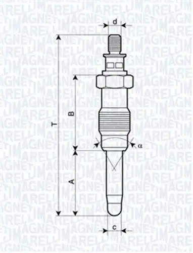 подгревна свещ MAGNETI MARELLI 062587001304