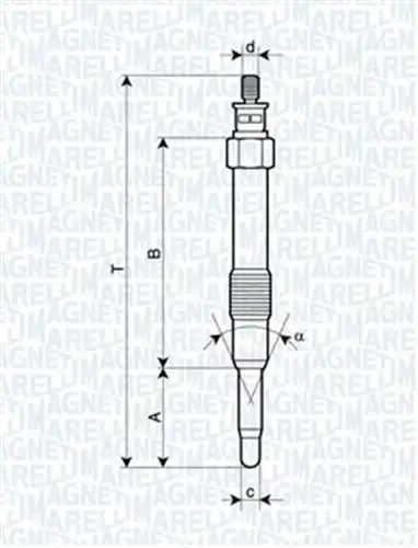 подгревна свещ MAGNETI MARELLI 062900000304