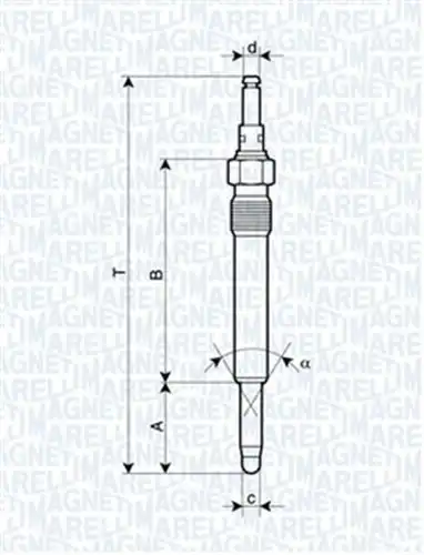 подгревна свещ MAGNETI MARELLI 062900003304