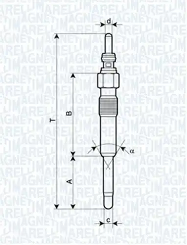 подгревна свещ MAGNETI MARELLI 062900006304