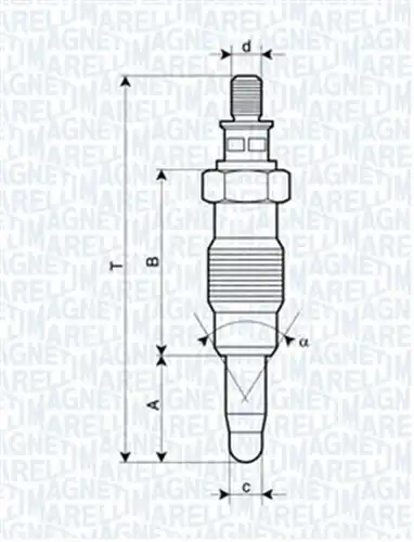 подгревна свещ MAGNETI MARELLI 062900008304