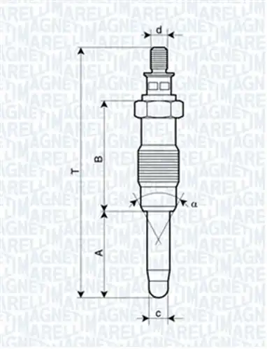 подгревна свещ MAGNETI MARELLI 062900010304