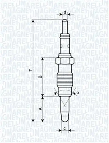 подгревна свещ MAGNETI MARELLI 062900011304