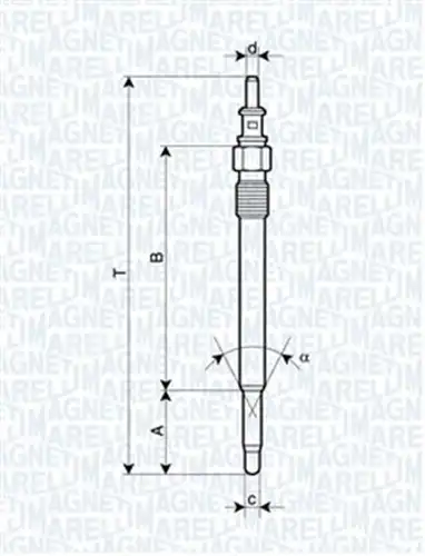 подгревна свещ MAGNETI MARELLI 062900012304