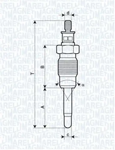 подгревна свещ MAGNETI MARELLI 062900016304