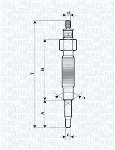 подгревна свещ MAGNETI MARELLI 062900019304