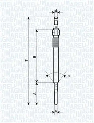 подгревна свещ MAGNETI MARELLI 062900051304