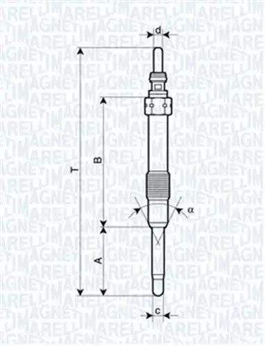 подгревна свещ MAGNETI MARELLI 062900053304