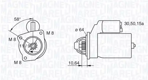 стартер MAGNETI MARELLI 063223101010