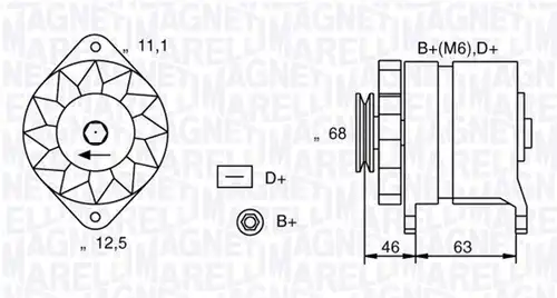 генератор MAGNETI MARELLI 063321021010