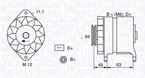 генератор MAGNETI MARELLI 063321044010