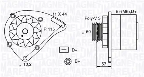 генератор MAGNETI MARELLI 063321173010