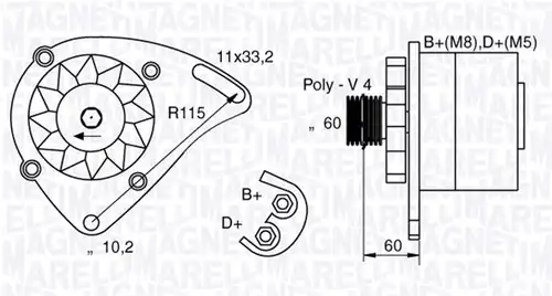 генератор MAGNETI MARELLI 063321600010